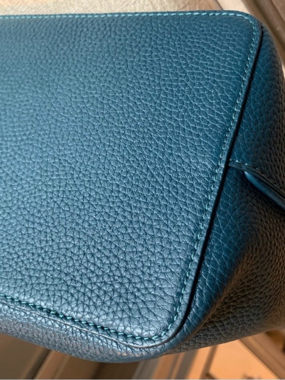 EUC Tory Burch Perry Ocean Green Teal Tote - Picture 14 of 15
